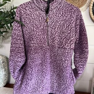 Time and Tru Purple Fleece Hoodie